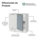 Ver imagem 3 de Balcão de Canto 1 Porta (sem Tampo) Branco/Cinza Lux Madesa