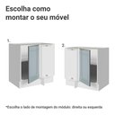 Ver imagem 4 de Balcão de Canto 1 Porta (sem Tampo) Branco/Cinza Lux Madesa