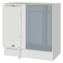 Ver imagem 1 de Balcão de Canto 1 Porta (sem Tampo) Branco/Cinza Lux Madesa