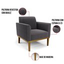 Ver imagem 7 de Poltrona para Sala Base Madeira Castanho Marisa Bouclê D03 - D’Rossi