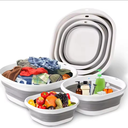 Ver imagem 2 de Conjunto de Bacias Retráteis, 3 Peças, 25/30/36 cm, Cinza e Branco