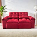 Ver imagem 1 de Sofá Retrátil e Reclinável 1,5m em Tecido Veludão Cinza C/pillow Nos Braços - Montagem Inclusa:verme