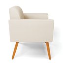 Ver imagem 6 de Poltrona Sala Decorativa Marisa Pé Palito Castanho Sintético D03 - D’Rossi