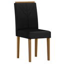 Ver imagem 2 de Conjunto 2 Cadeiras para Sala de Jantar Amanda Veludo Preto - New Ceval