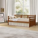 Ver imagem 4 de Cama Solteiro Babá Madeira Rústica Enjoy Mona Mais Nicho - Castanho - Marrom
