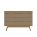 Ver imagem 3 de Cômoda 8 Gavetas com Organizador Tampo e Base de 2,5cm Vicenza Cinza/Fendi/Hannover