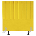 Ver imagem 1 de Cabeceira Estofada Cama Solteiro 90 Cm Maya Suede e Frame:amarelo
