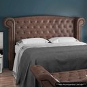 Ver imagem 2 de Cabeceira Cama Box King 195cm Provença e Recamier Veneto P02 Sintético Marrom - Mpozenato