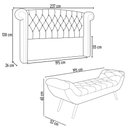 Ver imagem 4 de Cabeceira Cama Box King 195cm Provença e Recamier Veneto P02 Sintético Marrom - Mpozenato