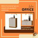 Ver imagem 5 de Balcão Office Multiuso Organizador Funcional Freijó Off White