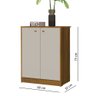 Balcão Office Multiuso Organizador Funcional Freijó Off White - 4