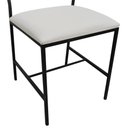 Ver imagem 4 de Cadeira Lyon Metal Encosto Anatômico Telinha Natural Assento Estofado - Preto-amêndoa Linho Bege