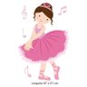 Adesivo parede infantil Bailarina menina notas musicais 01 - 2