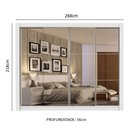 Ver imagem 3 de Guarda-Roupa Madesa Montana 4 Portas de Correr de Espelho Branco Cor:Branco