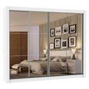 Ver imagem 2 de Guarda-Roupa Madesa Montana 4 Portas de Correr de Espelho Branco Cor:Branco