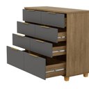 Ver imagem 3 de Cômoda Dubai Intense 121cm 6 Gavetas e 2 Gavetões - Nature/Alasca