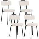 Ver imagem 1 de Kit 06 Cadeiras Decorativas Estofada Para Sala De Jantar Barcelona F01 Linho Bege - Lyam Decor