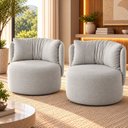 Ver imagem 1 de Kit 2 Poltronas Fixas Estofadas Design Orgânico Lizzy Espresso Móveis