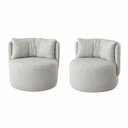 Ver imagem 2 de Kit 2 Poltronas Fixas Estofadas Design Orgânico Lizzy Espresso Móveis