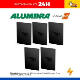 Kit Tomadas e Interruptores Preto Ébano(fosco) Inovapro - Alumbra - 2