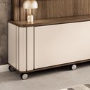 Ver imagem 4 de Estante Home Theater Trinus Castanho/off White para Tv até 70” - Hb Móveis