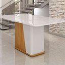 Ver imagem 5 de Conjunto Mesa com 6 Cadeiras Harmonia Marrom/Marromle/Off White