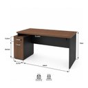 Ver imagem 3 de Mesa de Escritório Executiva Diretor 165x70cm com Armário e Gaveta com Fechadura