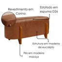 Ver imagem 4 de Puff Recamier Organico Imperial 100 cm Corino Avelã Camel Impo