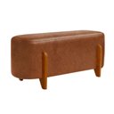 Ver imagem 1 de Puff Recamier Organico Imperial 100 cm Corino Avelã Camel Impo