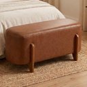 Ver imagem 2 de Puff Recamier Organico Imperial 100 cm Corino Avelã Camel Impo
