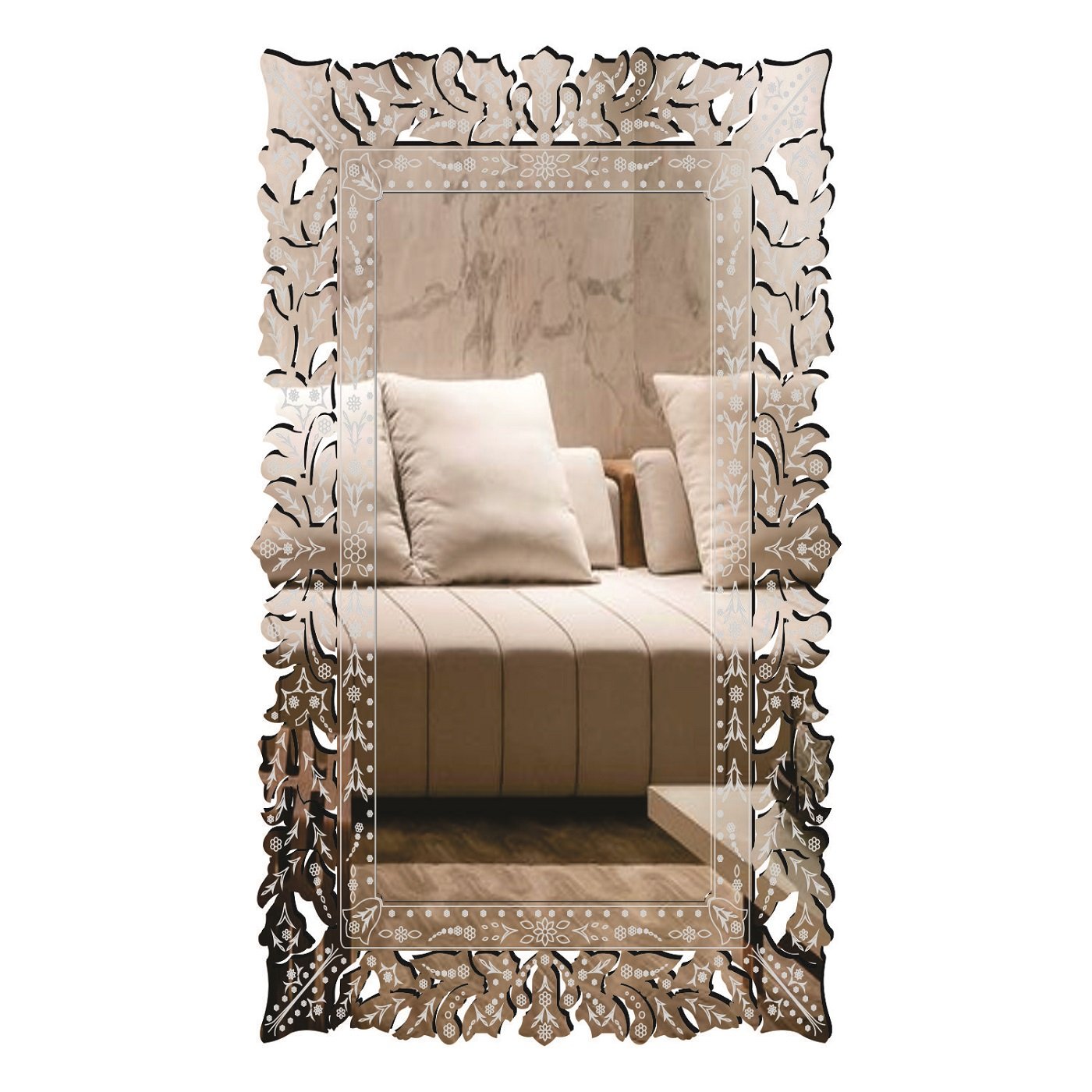 Espelho Decorativo Veneziano 70x160-38.125:prata