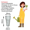 Ver imagem 2 de Vaso Plantar Plantas Flores Ornamentais 65x30 Grid Sala Decoração Restaurante