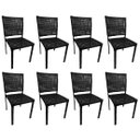 Ver imagem 1 de Kit 8 Cadeiras Orbit Aluminio Corda Nautica Black