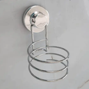 Ver imagem 3 de Suporte Porta Secador de Cabelo de Parede Ventosa Banheiro:cromado