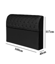 Ver imagem 3 de Cabeceira Estofada Preto para Cama Box Queen 160cm Capitone com Baú Organizador