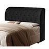 Cabeceira Estofada Preto para Cama Box Queen 160cm Capitone com Baú Organizador - 5