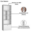 Ver imagem 6 de Mesa Escrivaninha com Gaveteiro e Estante para Escritorio B31 Branco Novam