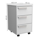 Ver imagem 4 de Mesa Escrivaninha com Gaveteiro e Estante para Escritorio B31 Branco Novam