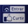 Tapete Capacho Facebook Entrar e Curtir 60x40cm - 3