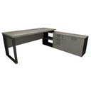 Ver imagem 3 de Mesa de Escritório Diretor em L Industrial 170cm Pés Metal