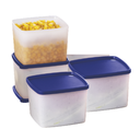 Ver imagem 1 de Kit Jeitoso 800ml com 4 Peças Translúcido Tampa Azul Tupperware
