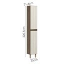 Ver imagem 3 de Paneleiro 2 Portas 221x35cm Mdf Kali 12228 Carvalho Toq Bianco Toq Nicioli