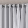 Cortina Mabelle Luxo para Varão Tecido Semi Blackout e Voal 2,00 x 1,70 Metros - Cinza - 2
