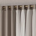 Ver imagem 3 de Cortina Mabelle Luxo para Varão Tecido Semi Blackout e Voal 3,00 x 2,50 Metros - Chocolate