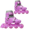 Patins Roller In Line 4 Rodas Infantil Feminino + Acessórios Rosa Tamanho 37 38 39 40 Importway - 4