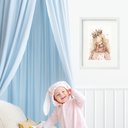 Ver imagem 1 de Quadro Infantil Grande Princesa Vintage - 60x48cm:moldura Branca