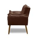 Ver imagem 5 de Poltrona Descanso Opala Cor Marrom Confortável para Sala Quarto Recepção Suede Luxo