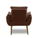 Ver imagem 4 de Poltrona Descanso Opala Cor Marrom Confortável para Sala Quarto Recepção Suede Luxo