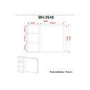 Ver imagem 3 de Conjunto de Banheiro Balcão Suspenso Bn3646 e Balcão C/ Rodízios Bn3647 60cm e Armário C/