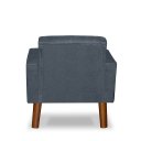 Ver imagem 3 de Mini Poltrona Cadeira Infantil Nina de Criança Suede  Azul Turquesa Pés Palito